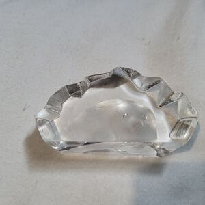 Crystal Full Lead Sweden Seal And Cat Paperweight